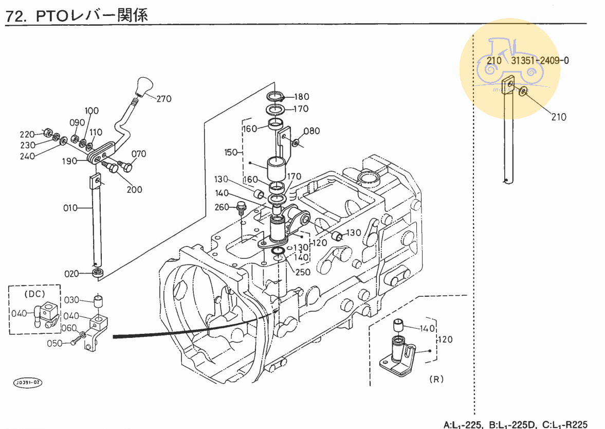 Cần gạt PTO